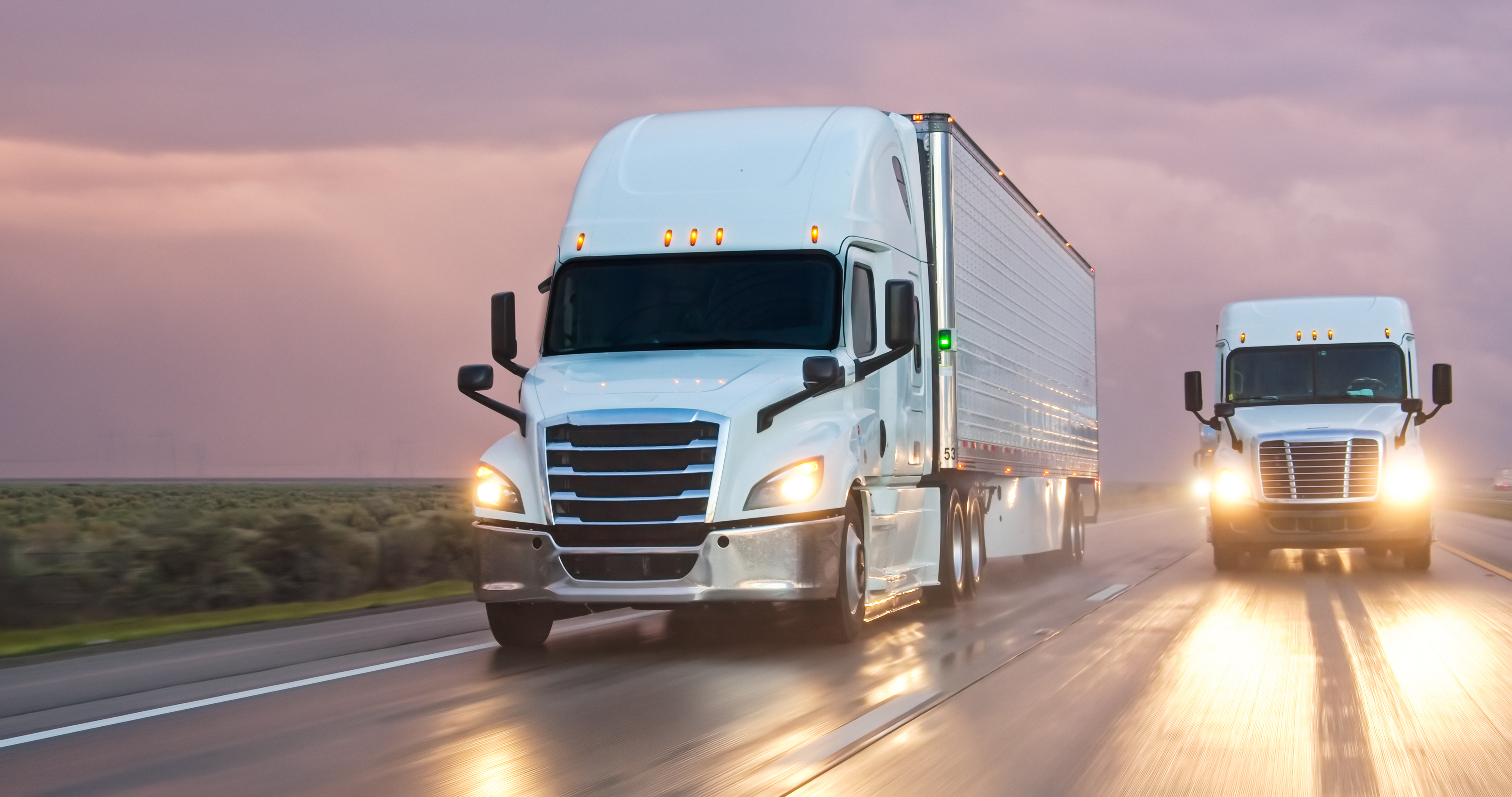 A Civic Truck Line Inc. semi-truck parked at a logistics yard
